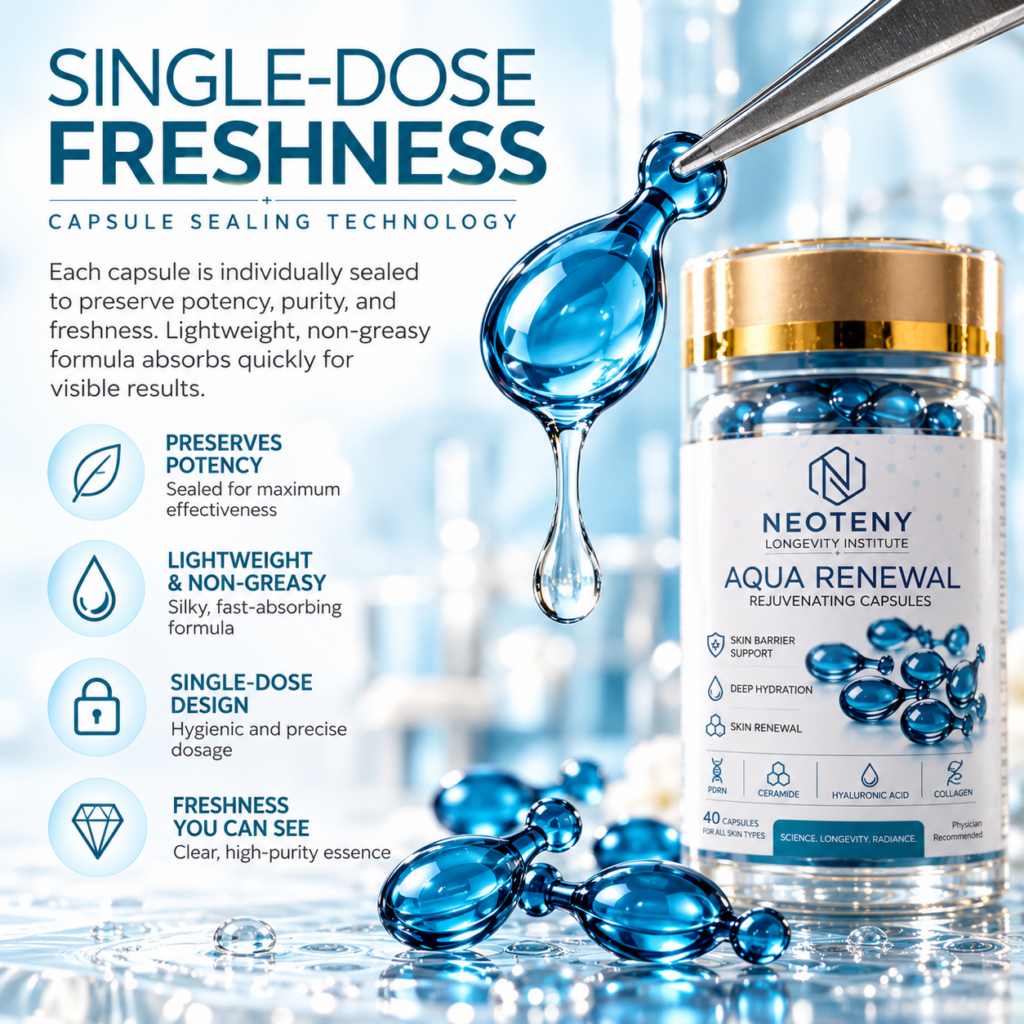 Neoteny Aqua Renewal Skincare Collage